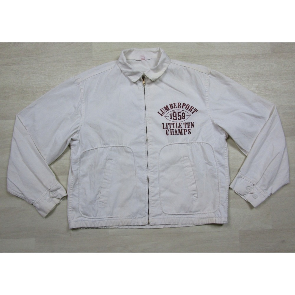 Vintage 50s Dan River Lumberport Eagles Cotton Football Jacket (M) Rockabilly